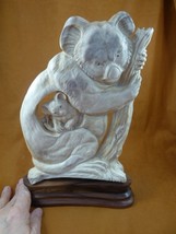 (Koa-1) wild Koala bear + baby of shed ANTLER figurine Bali detailed Koalas - £268.54 GBP
