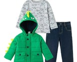 Little Me ~ 3-Three Piece Set ~ Green Dinosaur Jacket ~ Shirt ~ Jeans ~ ... - $26.18