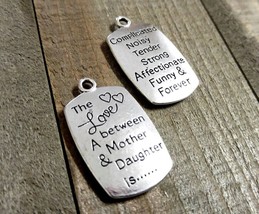 2 Word Charms Pendants Quote Charms Inspirational Charms Mother Daughter Charms - £4.50 GBP