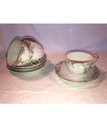 4 Limoges Tea Cups &amp; Saucers Made for Tyndale &amp; Mitchell Phila. Pa 1 Chi... - $79.99