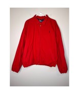 1980s Polo Ralph Lauren Red Bi-Swing Canvas Flannel Plaid Bomber Jacket XL - £63.47 GBP