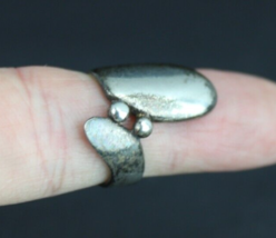 Vintage Chunky Sterling Silver Ladies Ring Mid Century .925 Size 7 Modernist - £27.37 GBP