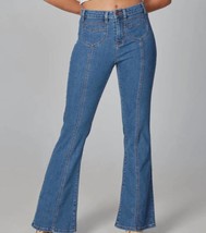 Lola Hats alice high-rise flare jeans in BLUE - £51.60 GBP