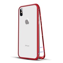 Transparent Metal Magnetic Absorption Case for iPhone Xs Max 6.5″ RED - £7.56 GBP