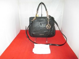 Michael Kors Lillie Pebble Leather Satchel, Shoulder Bag, Tote $298 Black  #3284 - £81.43 GBP