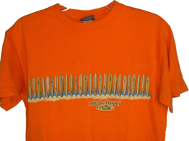 Vintage Gecko Hawaii T-Shirt M Happy Shirts Orange Surfboards 90&#39;s Surf Skate - $39.55