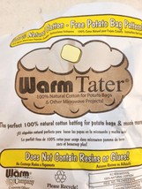 Warm Tater 100% Natural Cotton Batting For Potato Bags &amp; Microwave Proje... - $9.49