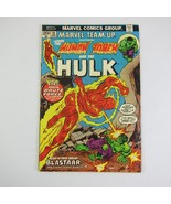 Marvel Team-Up #18 Comic Book Human Torch &amp; Hulk Cover Vintage 1973 - £23.50 GBP