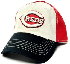 Cincinnati Reds MLB Triple Up 3 Tone Clean Up Relaxed Hat Cap Adult Adju... - $22.99