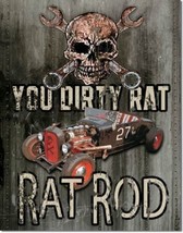 Legends Dirty Rat Rods Garage Hot Rod Retro Muscle Car Wall Decor Metal Sign New - £12.86 GBP