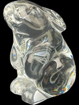 Baccarat Sitting Rabbit Paper Weight Crystal Bunny Figurine Made in France - $28.05
