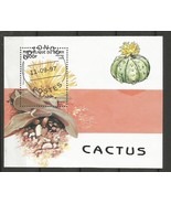 Souvenir Sheet from Benin depicting Cactus, 1997, CTO - £1.57 GBP
