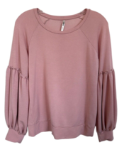 Tresics Women&#39;s Long Bell Sleeve Top Soft Rayon Relax Fit Size S Pink - £11.82 GBP