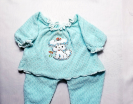 Baby Girl Vintage Carter&#39;s Terry Cloth Pastel Colorful Animal Outfit 12-... - £6.26 GBP