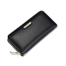 Women&#39;s Long Zipper Wallet Classic Large Capacity Multi-Card Purse Soft Leather  - £20.41 GBP