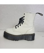 Doc Martens Womens Shoes Size 6 White Round Toe High Platform Side Zip B... - $186.65