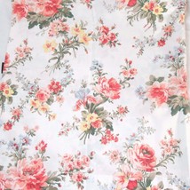 Ralph Lauren Petticoat Floral Multicolor Cotton Queen Flat Sheet - £50.33 GBP