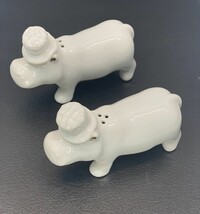 White Hippo Salt &amp; Pepper Shaker Set - $10.00