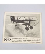 Vintage United Air Lines Photo Print 1927 Curtiss Falcon Between Chicago... - £24.17 GBP