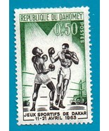 Used Postage Stamp - Dahomey 1963 Sports-Boxers (Scott 172) .50f - £1.57 GBP