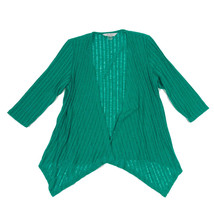 TanJay Shear Open Front Women&#39;s Green Cardigan Sweater Size Medium - £11.59 GBP
