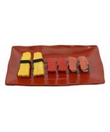 Large Red Black Melamine Serving Platter Plate or Dish For Sushi Yakitor... - €17,58 EUR