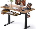 Electric Standing Desk With Full Size Keyboard Tray, Adjustable Height S... - $315.99