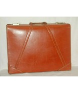 Towne Men&#39;s Leather Luggage Suitcase Genuine Irish Linen Lined 2 Keys &amp; ... - £132.43 GBP