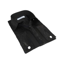 Men CEREMONIA Formal Shirt Rhinestone 100% Cotton Turkey #stn 15 tsb Black Fancy image 4