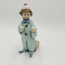 Vintage Lladro Spain Porcelain Pierrot Rehearsing Clown Figurine Glossy - £126.61 GBP
