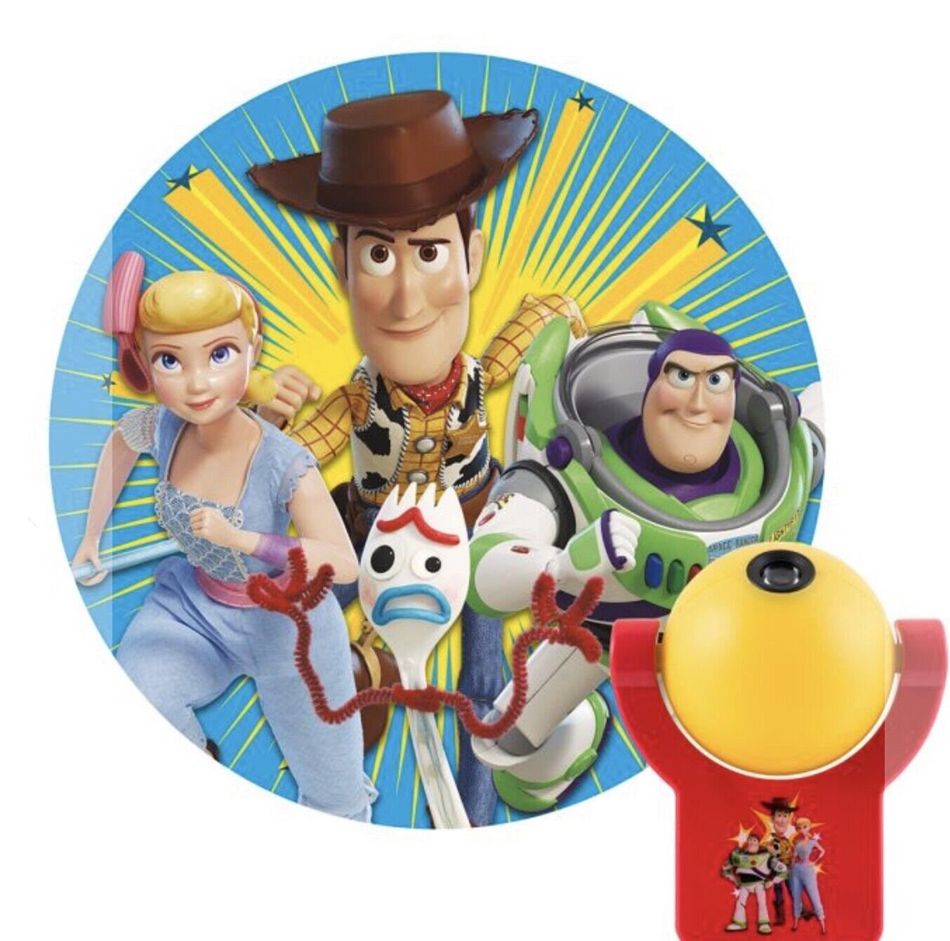 Projectables Disney Pixar Toy Story 4 Light Sensing LED Night Light, Red - £11.71 GBP