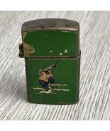 Vintage Miniature Flip Top Lighter Japan Brass Lighter Duck Hunting Scen... - $13.86 CAD