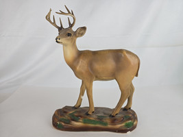 Vintage Orn A Craft 1951 Flambeau Flowage Deer Figurine 10 Point Buck 9.5&quot; Tall - $100.00