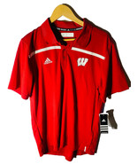 Wisconsin Dachse Rot adidas Coaches Seitenlinie Climalite Polo Herren - $665.05 MXN