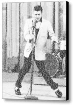Elvis Presley Hound Dog Lyrics Incredible Mosaic Framed Print Limited Edition - £14.49 GBP