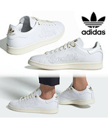 new adidas STAN SMITH Logo Perforated LEATHER shoes women&#39;s 9 white snea... - $1,182.10 MXN