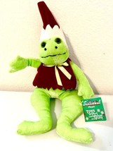 Toy Works Green Prince Frog With Vest 15 Inch Plush Elf Looking - $18.00
