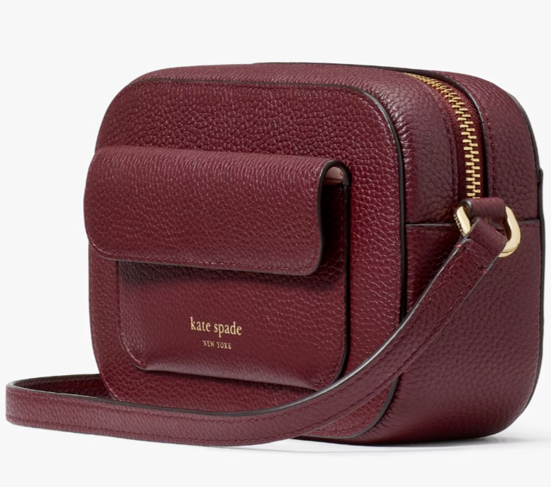 Kate Spade Ava Flap Crossbody Bag Purple Leather Purse KD948 Cordovan NWT $228