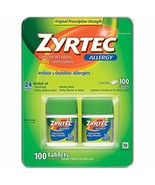 Zyrtec Cetrizine HCl/Antihistamine - 10mg/100 Tablets - $843.45 MXN
