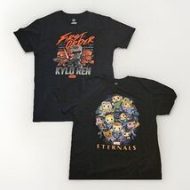Funko Pop T Shirt Lot 2 Mens L Black Cotton Star Wars Kylo Ren Marvel Et... - $266.69 MXN