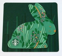 Starbucks Hong Kong Gift Card 2018 Green Easter Bunny Rabbit Die Cut New - £6.36 GBP