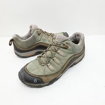 Oboz Juniper Trail Hiking Shoes Low Top  Mesh Leather Green Women's Sz 8.5 - $18.00