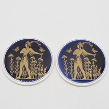 Vintage Pair Pandora Classics Greece Greek Mythology Coasters - £12.41 GBP