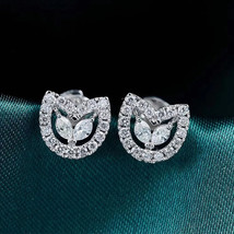 Korean-Style Ear Love Animal Cat Stud Earrings Elegant Earrings Birthday Gift - £7.85 GBP