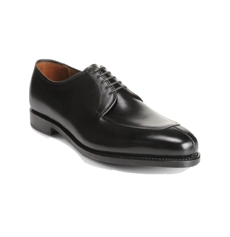 Men's Handmade Black Leather Dress Shoes. Good-year welted Lace up Oxford Shoes