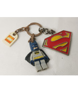 Superhero Keyring; Lego Batman &amp; Enameled Superman Attachments - $26.05