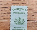 US Stamp/Seal Commonwealth of Pennsylvania Dept. of Labor and Industry Used - $3.79