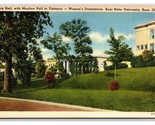Lowry Hall Kent State University Kent Ohio OH LInen Postcard R27 - $2.92