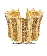 Anthony David Gold &amp; Bronze Austrian Crystal Cuff Bracelet - $40.46 CAD