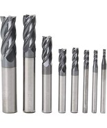 High Quality CNC End Mill Set Carbide Tungsten Steel 4 Fultes Milling Cu... - €41,95 EUR